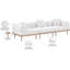 Canapé modulaire d'extérieur rembourré 3 pièces en oléfine de 106,5 po Madeleine-1051255326