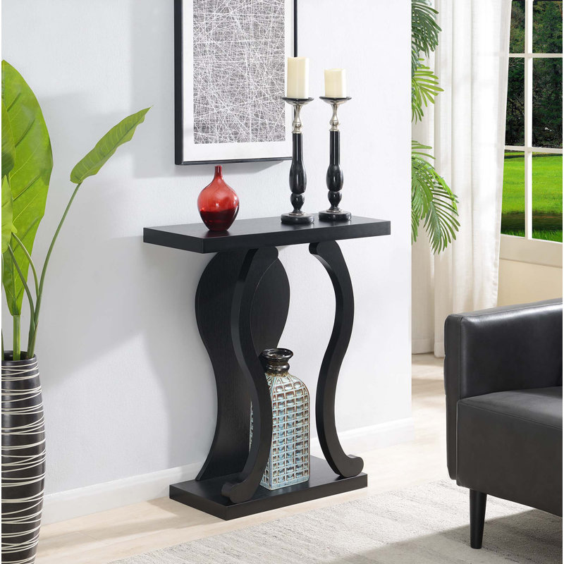 Hubbert 31.5'' Console Table, Black, 34" H x 31.5" W x 11.5" D