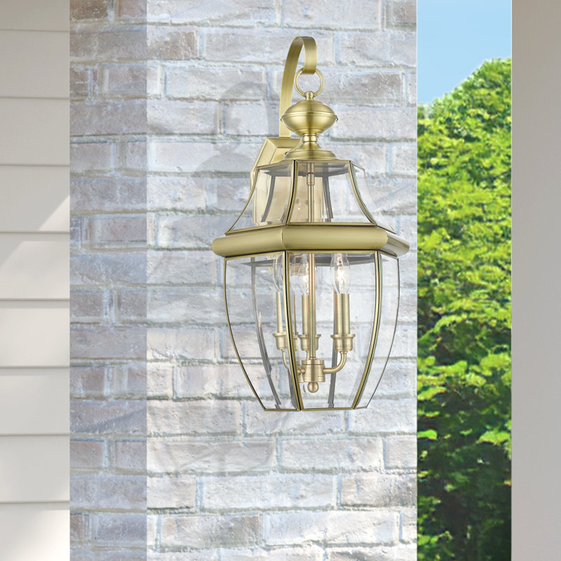 Alexavier Solid Brass Wall Light, 29" H x 16" W x 14.25" D, Antique Brass