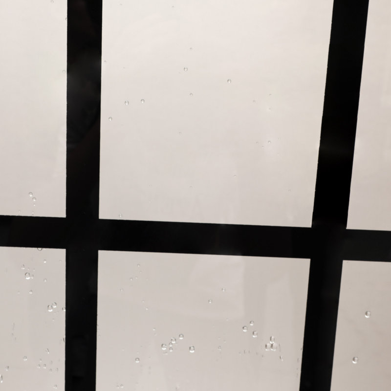Porte de douche l 38 po x H 72 po à panneau de porte fixe sans cadre, entrée ouverte