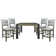 54 In. Square Counter Table With 4 Counter Stools