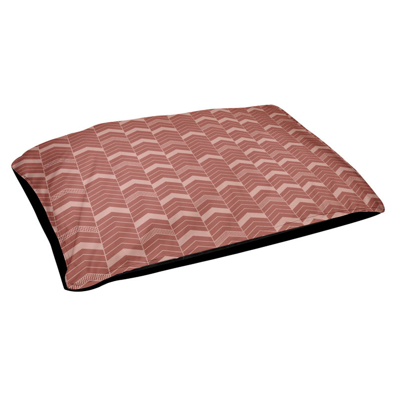 Coussin de concepteur lineed Chelan, Petit (L 28 po x l 18 po), Rouge