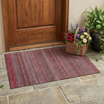 Tapis extérieur lavable antidérapant 2 pi x 3 pi Merlot