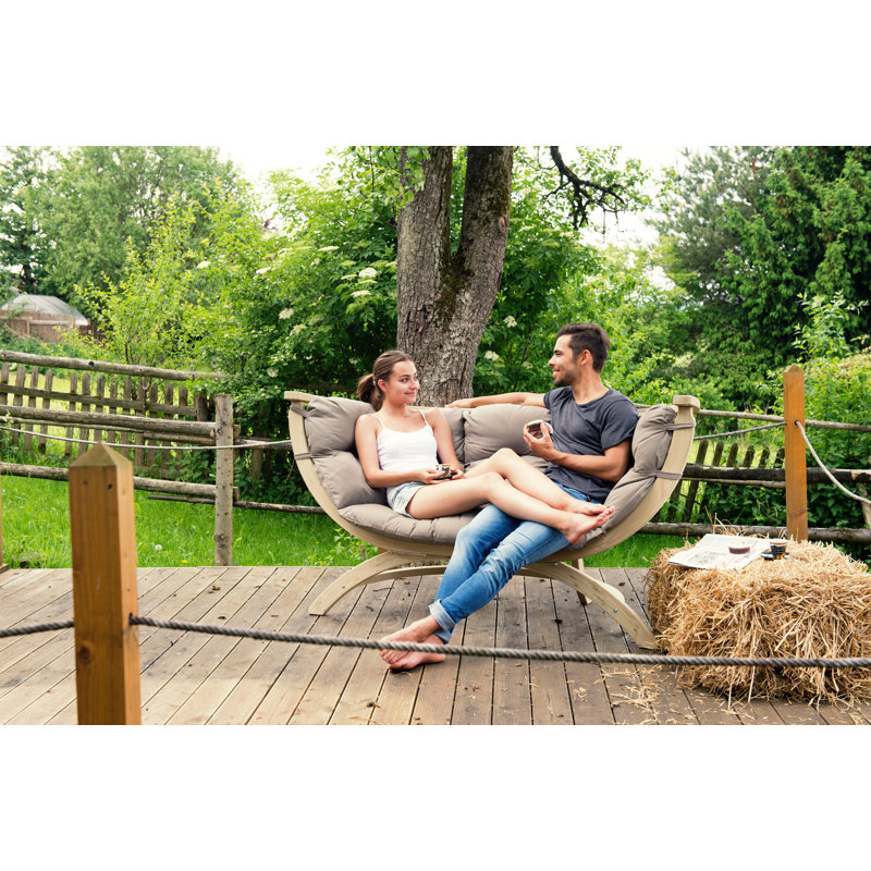 Caillo Garden Sofa with Cushions, Grey