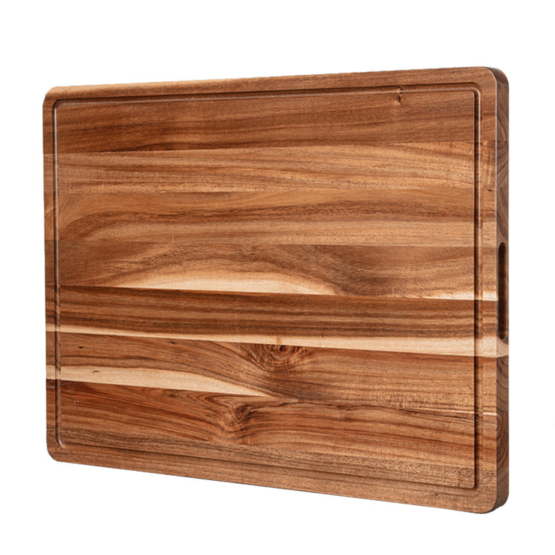 Planche à découper en bois d'acacia 20 po x 15 po - Planche de charcuterie réversible pour la cuisine, 20 po x 15 po