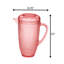 Cruche d'eau en plastique texturé rose avec couvercle élégant, bec facile à verser en matériau durable, bouteille d'eau en plastique avec couvercle hermétique, contenant à boisson, tasse à boire, etc.