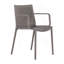 Ensemble de 4 chaises longues en polypropylène toutes saisons empilables gris chaud pour une utilisation au bord de la piscine, au jardin, au restaurant et à l'intérieur-129434987