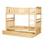 Lit superposé simple au dessus d'un lit simple avec lit gigogne pour enfant 1pc-902865080