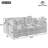 Multi-Functional 85.4" Sectional With Movable , Built-In Charging, Phone Holder, And Three Ergonomic Lumbar Pillows, Soft Chenille Fabric L-Shaped For Living Room Two Ports, Upholstery, Grey-160404501