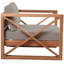 Chaise de patio en teck avec coussins Anguilla-86506435