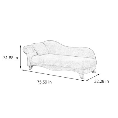 Elegant comfortable flannelette lazy chaise lounge