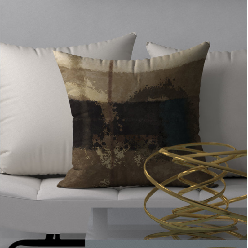Abstract Throw Pillow, 18" H x 18" W