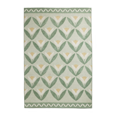 Scion Floral Digitally Printed 120cm X 170cm Area Rug