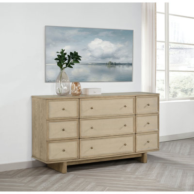 Kimpton Beige Oak 9-drawer Dresser Cabinet