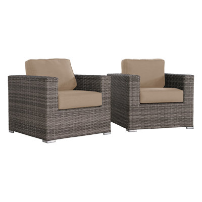 Chaise de patio entièrement assemblée avec coussins Sunbrella Hulda Grade Club