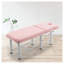Table de massage professionnelle portative avec dossier réglable, structure en métal rose