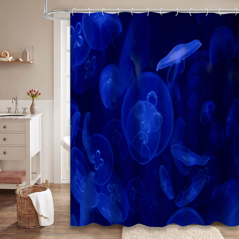 Rideau de douche avec 12 crochets, L 72 po x l 78 po