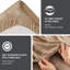 Drap de très grande taille taupe 4 pièces - 100% ultra doux avec des draps-housses 2 taies d'oreiller brossées des deux côtés