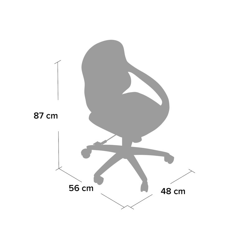 Carlo Mid-Back Mesh Office Chair, Black