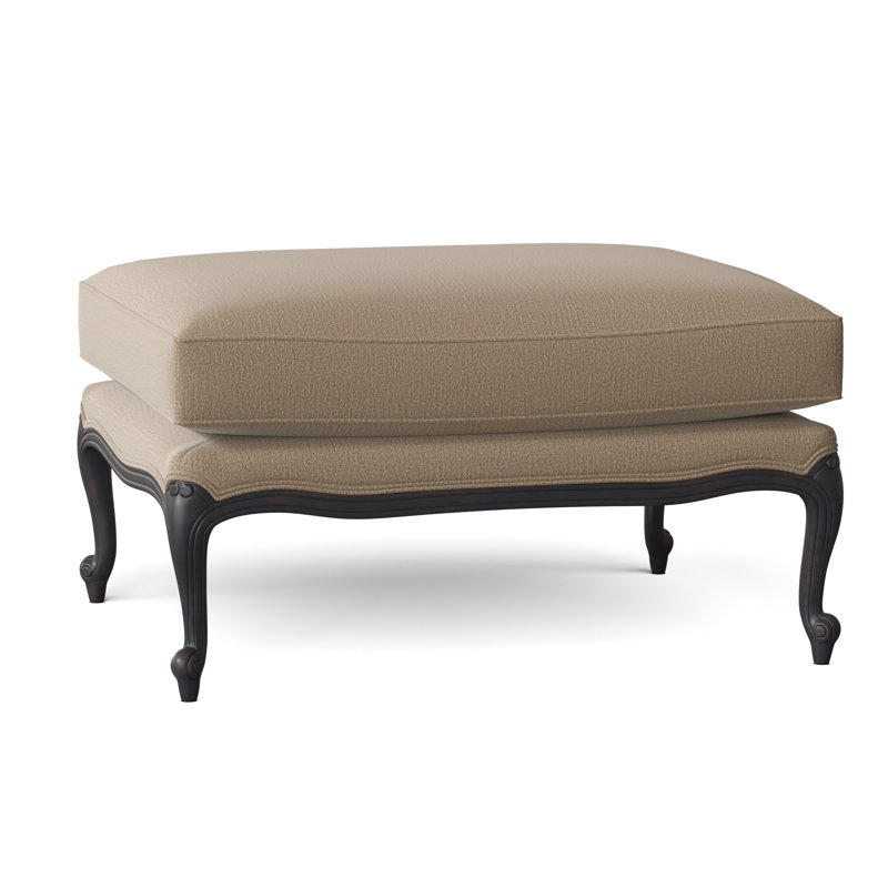 St. Helena Ottoman, Espresso, Filigree Ivory