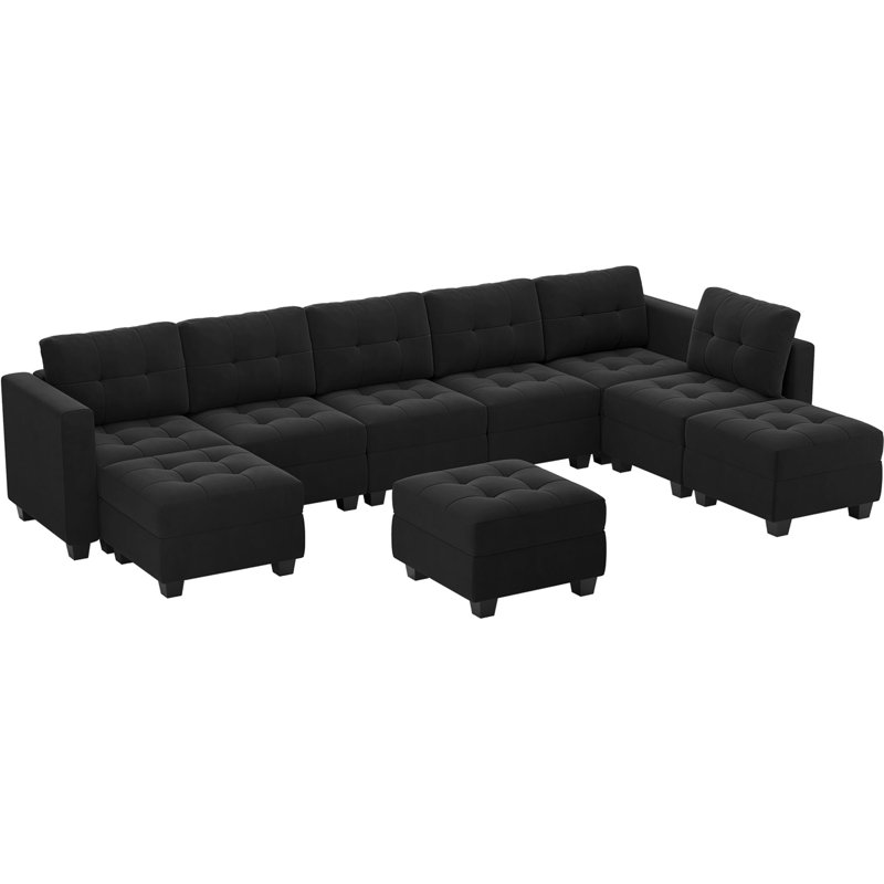 Canapé modulaire Soneson, Velours noir