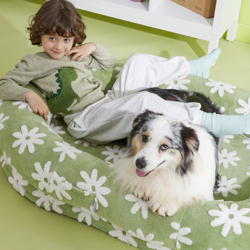 Lit pour animal de compagnie Lesure Cozy, H 10 po x l 55 po x P 37 po, Marais floral