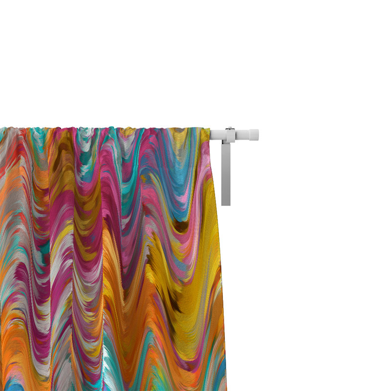 Panneaux de rideaux semi-transparents abstraits, L 40 po x L 61 po