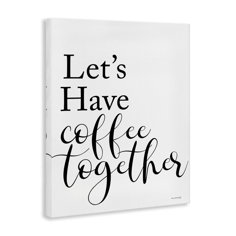 "Coffee Together", art mural sur toile par Yass Naffas Designs, H 48 po x l 36 po