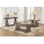 Table basse classique avec plateau inférieur en chêne foncé classique