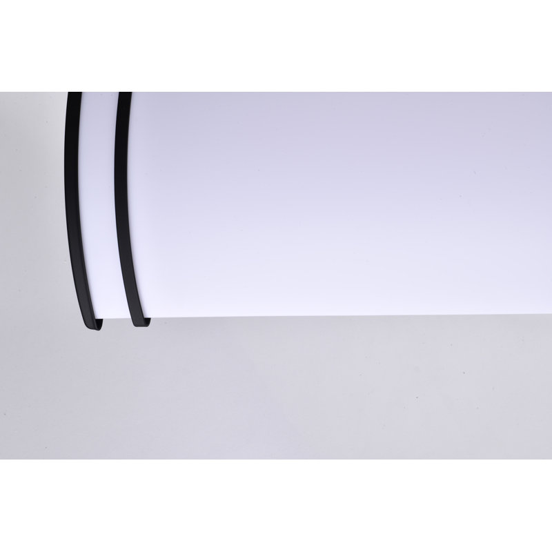 Plafonnier encastré simple carré / rectangulaire à DEL 1 lumière Myrique, Noir mat, H 4,5 po x l 50 po x P 12 po