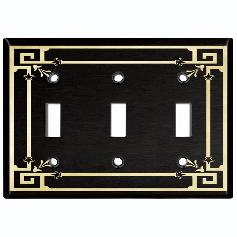 3 - Gang Toggle Light Switch Standard Wall Plate