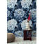 Papier peint floral bleu | Murale marine élégante | Rouleau pelez et collez