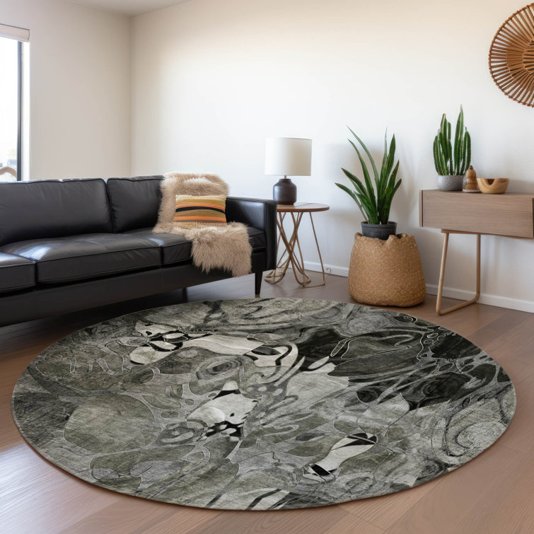 Premium Machine Washable Cerrito AMF558 Gray Rug