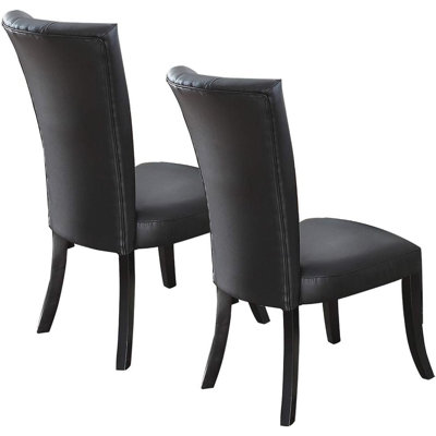 Faux Leather Upholstered Dining Chairs Set