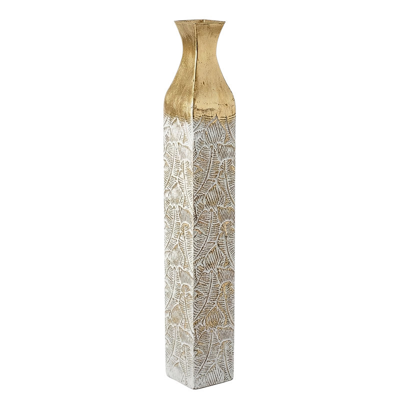 Grand vase en métal Miasophia Modern Modern, H 35 po x l 5,1 po x P 5,1 po