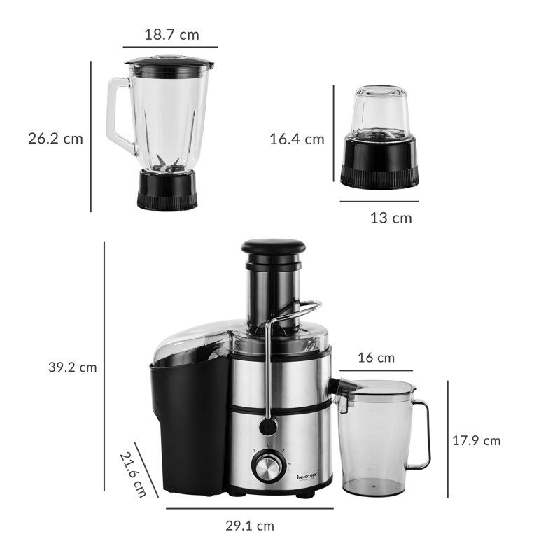 Innoteck Innoteck Kitchen Pro 800 Watt 2 Speed Electric Centrifugal Juicer