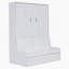 Grand lit escamotable mural avec coussin, grand lit, blanc-1895896564