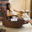 Ergonomic Adjustable Solid Wood Rocking Chair