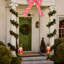 Vickerman 36" x 45" Red-White Nylon Outdoor Christmas Bow with UV Treated Material and Wire to Hang.