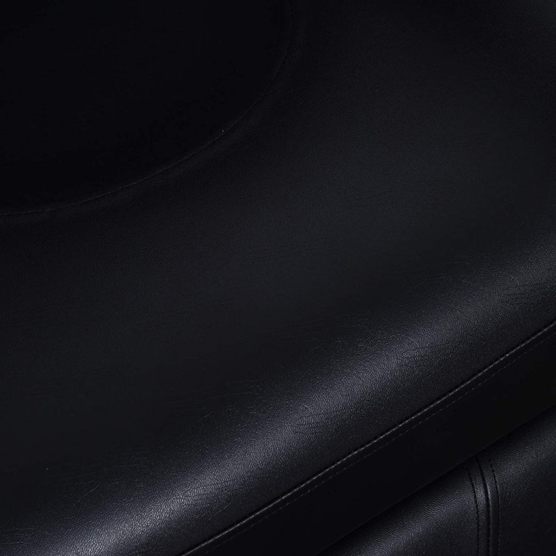 Necaise 24" W Reclining Barber Chair, Swivel Solon Chair, Faux Leather, Black