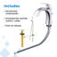 Robinet de salle de bain monotrou avec drain Vaughn-33097785