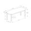 Banc 48 po rectangulaire en cuir brun texturé - Fabrication en bois massif pour siège de cuisine élégant et rembourré