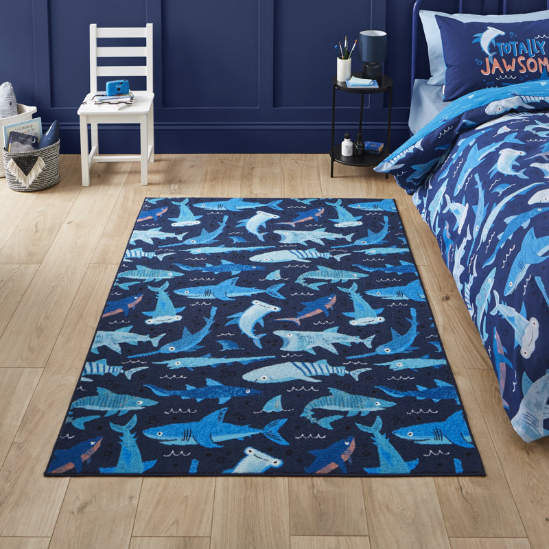 CL Kids - Jawsome Sharks Blue - 080 x 150, Rectangle 80 x 150 cm