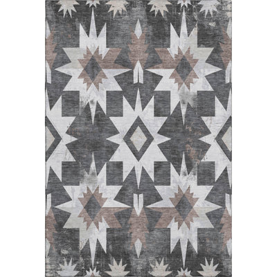 Premium Machine Washable Jakiyra AMF1893 Aztec Rug