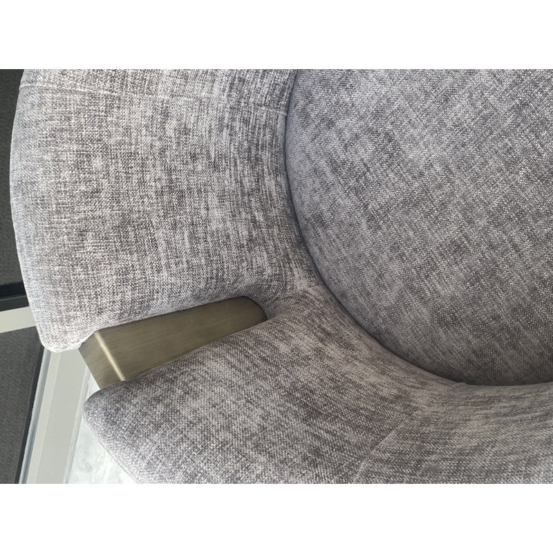 Fauteuil rembourré en velours Portledge, Brun