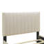 Lit plateforme simple tapissier en velours avec lit gigogne beige - Aucun sommier requis-1890750282-1890750280