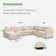  Morrel Corner Corduroy Sectional U-shaped Modular Cloud Sofa