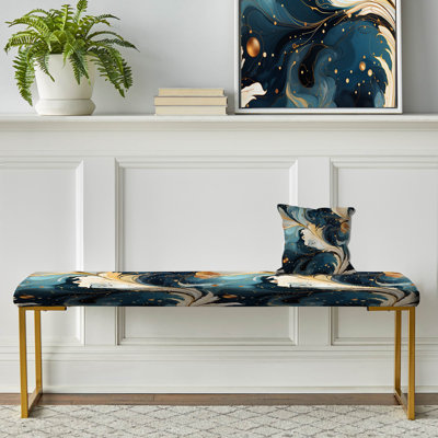 Banc rembourré Marble Gold