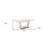71" White Wood and Metal Self-Storing Leaf Pedestal Base Extendable Dining Table-150758612-18294166