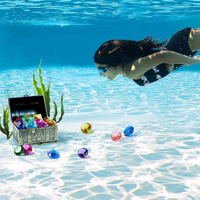16Pcs Underwater Gem Pool Toys & Inflatables